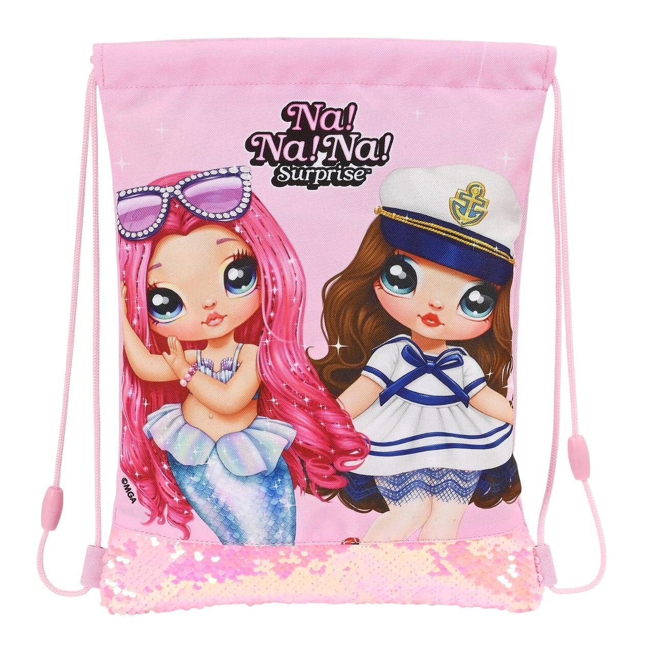 Child`S Backpack Bag Na!Na!Na! Surprise Sparkles Pink (26 X 34 X 1 Cm) NUOVO
