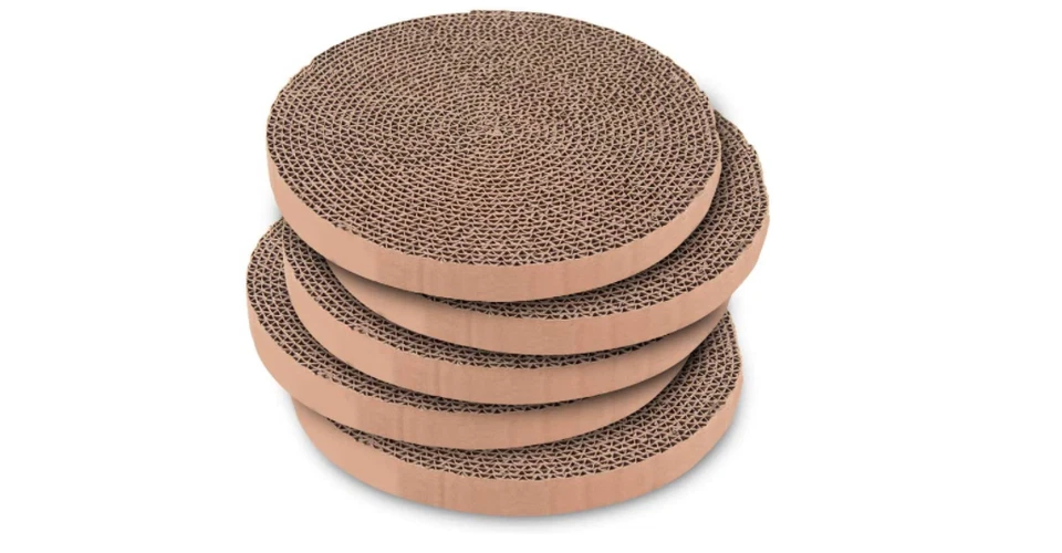 VIC_SPACE1 Cat Scratcher Pads Round Scratching Board Improved Standard Scratchers Toy 5 Pcs