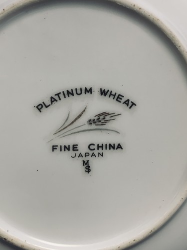 Platinum Wheat Fine China of Japan Small Bowl Vintage Max Schonfeld Replacement - Picture 2 of 7