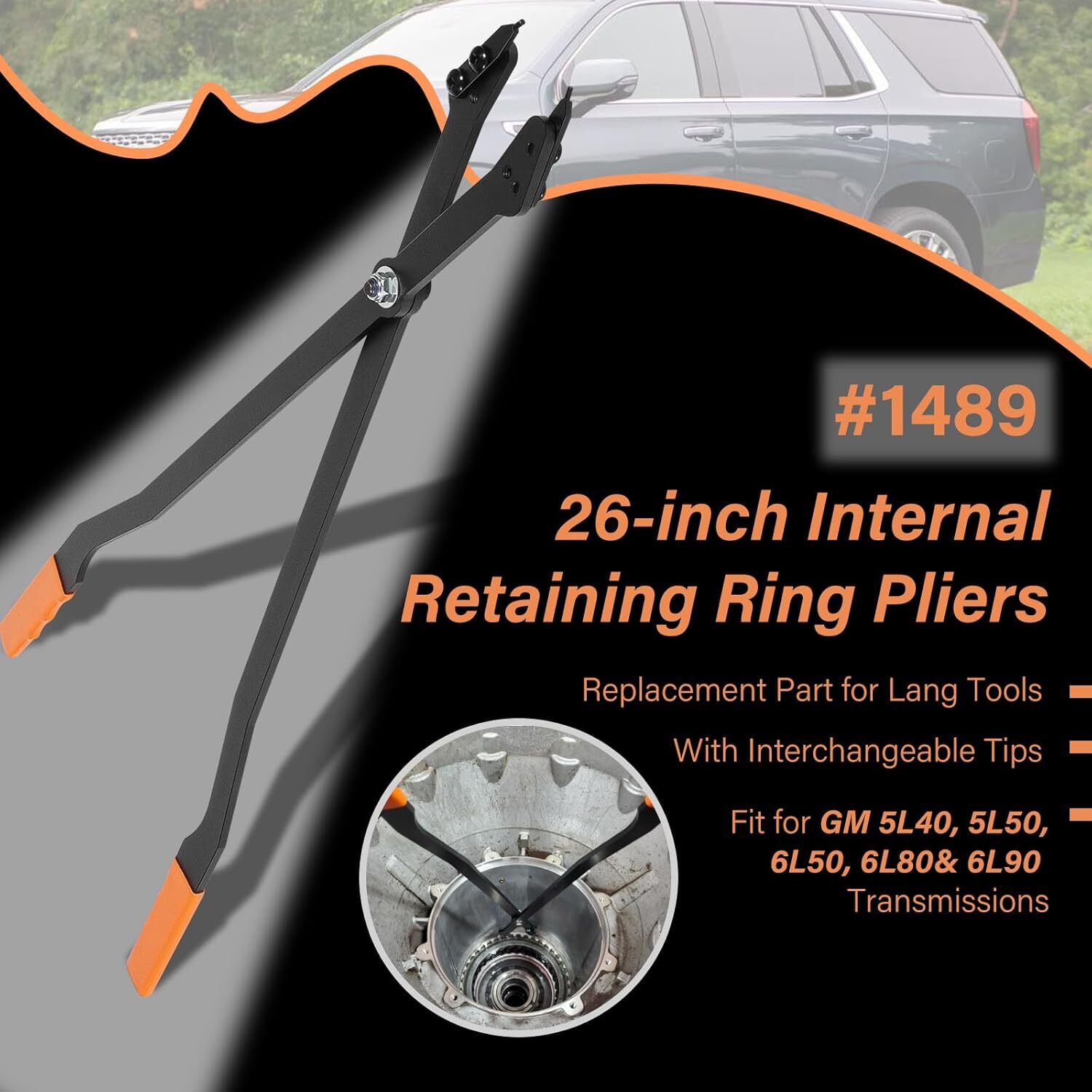 for Lang Tools 1489 26" Internal Retaining Ring Pliers with Interchangeable Tips