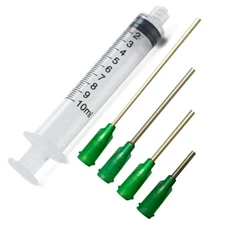 10cc 10ml INDUSTRIAL SYRINGES WITH 14 GA GAUGE BLUNT TIP NEEDLES 10 25 50 100 PC