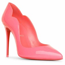 100% AUTHENTIC NEW WOMEN LOUBOUTIN HOT CHICK 100 PINK PATENT PUMP/HEEL US 8.5