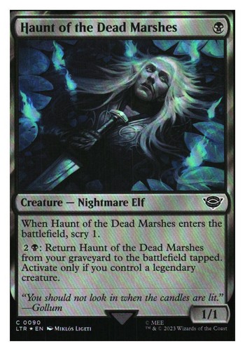 Mtg. The Dead Marshes. Surge Foil Borderless. Lord Of The Rings
