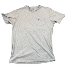 Birddogs Mens T-Shirt Large Short Sleeve Casual Blue Pullover Pocket Tee Knit