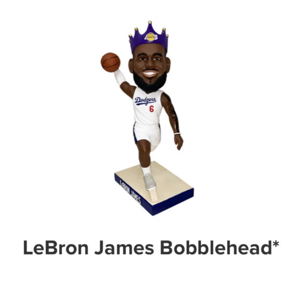 🔥2023 Los Angeles Dodgers Lebron James Bobblehead SGA 8/19 Preventa Nuevos Lakers Foto 2 de 4