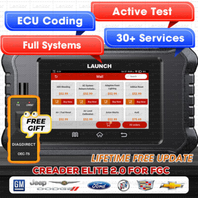 2026 LAUNCH X431 Creader Elite 2.0 for GM Full OBD2 Scanner Car Diagnostic Tool