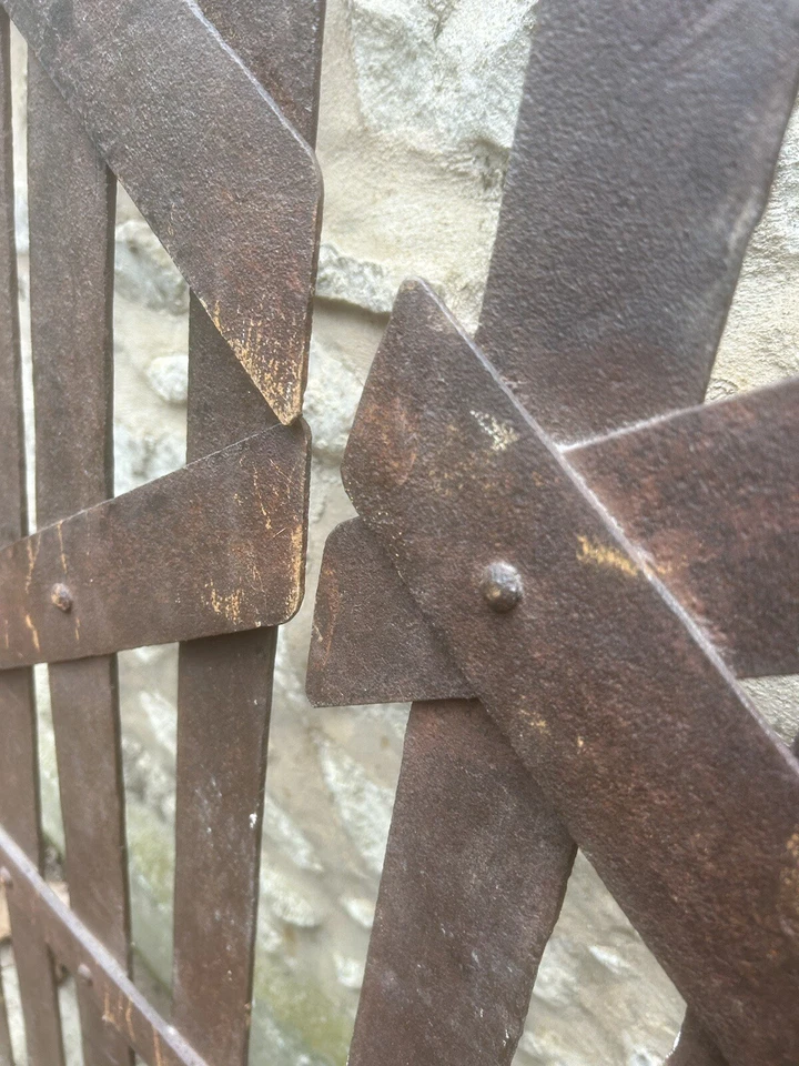 1,50m Portail Portillon Fer Forgé Ancien Château Maison de Maître Ancienne - Photo 3/4