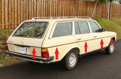 Fit For Mercedes Benz W123 Wagon Door Side and Rear Body Moulding