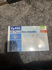 ZyXel HD Powerline Pass-Thru Ethernet Adapter Starter Kit PLA4215 500 Mbps