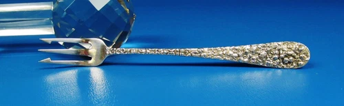 Stieff Rose By Stiff Repousse Sterling Silver Cocktail /Seafood Forks
