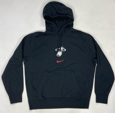 Nike NBA Miami Heat City Edition Pullover Hoodie Men Medium Black FB4833 010