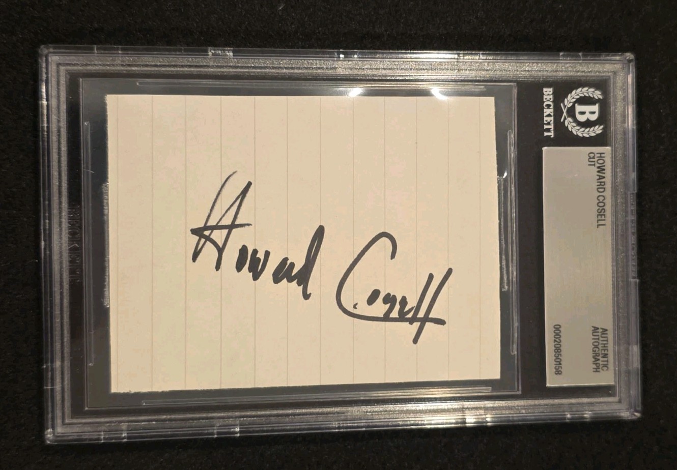 Howard Cosell Signed Cut Monday Night Football Announcer Autograph Beckett BAS