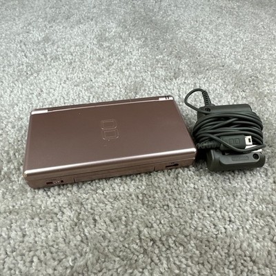 READ Nintendo DS Lite Coral Pink Handheld System WITH CHARGER And Dust Cover USA