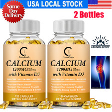 Calcium 1200mg with Vitamin D3 1000IU -Bone Health Supplement,2 120 Capsules