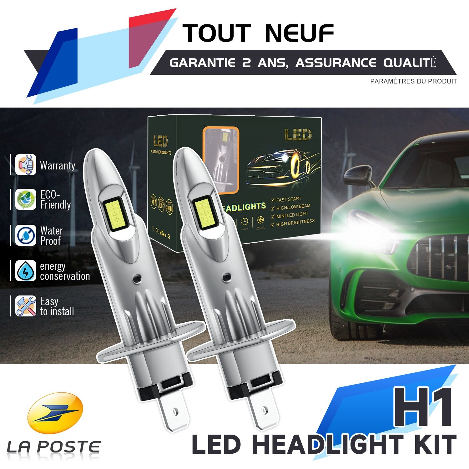 Ampoules mini LED H1 6000K pour Alfa Romeo 159 GT