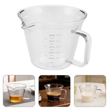 Espresso Measuring Glass Cup with Spout, 100 ml Clear Coffee Shot Glass with