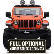 Auto Macchina Elettrica Jeep Wrangler Rubicon 12V per Bambini porte apribili Con