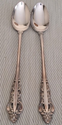 6 Reed & Barton SILVER MAJESTY Silverplate Flatware Long Handle Iced Tea Spoons - Picture 2 of 24