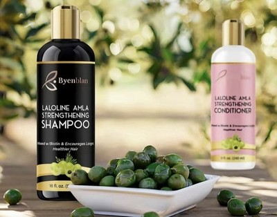 Byenblan Amla & Biotin Strengthening Shampoo & Conditioner Set 16 fl oz