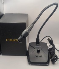 FDUCE USB Gooseneck Computer Microphone with Mute Button  RGB Lighting