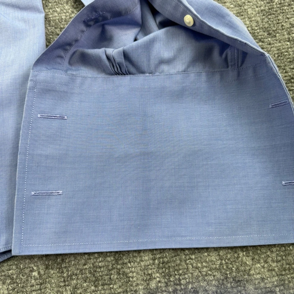 Camisa de vestir Brooks Brothers Milano para hombre 14,5-33 azul 100 % algodón americano Supima Foto 3 de 4