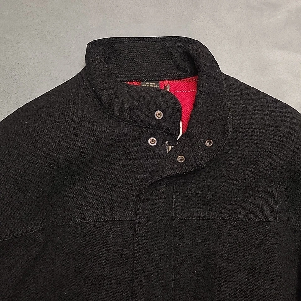 Chaqueta de bombardero Pacific Trail de colección para hombre M negra mezcla de lana forrada con cremallera completa informal Foto 3 de 4