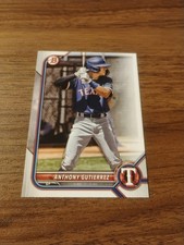 2022 Bowman Draft Anthony Gutierrez #BD-110 Texas Rangers