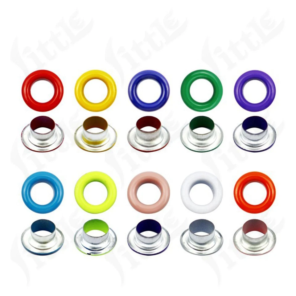 Ojales de metal ojales lavadora para cuero artesanías ropa bolsas reparación 3/4/4,5 mm Foto 4 de 4