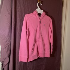 Joules pink girls longsleeve hoodie with hood 10yr