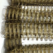 ZUTTER Double Owires 12" Book Binding Wire 24 Loops 1" Antique Brass 50 Pieces