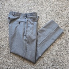 Brooks Brothers REGENT FIT Flat Front Dress Pants Men's 33x29 Gray WOOL Blend 33