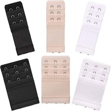 6 Pcs Women's Bra extenders 2 Hooks/3 Hooks Extension 2 Hooks 3