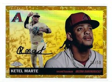 2025 Topps Chrome Platinum Gold Toile Refractor #32 KETEL MARTE /50