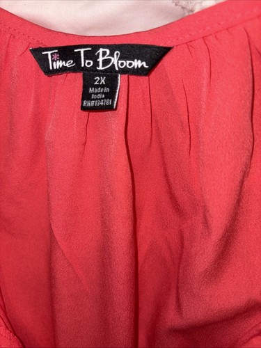 Time To Bloom Plus Size Sleeveless Lightweight Top Size 2X EUC - Picture 5 of 5