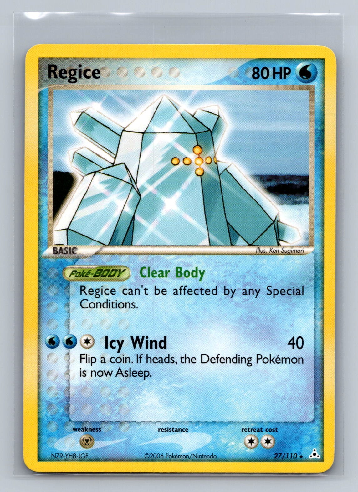 Regice Rare Holon Phantoms 27/110 NM