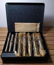 Vintage 1940s Adjustable Reamers and Reamer Pilots Set in Box Assorted Sizes