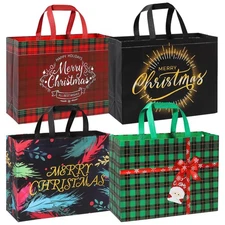 17" Extra Large Christmas Gift Bags Bulk 12Pack - Large Christmas Gift Bags with