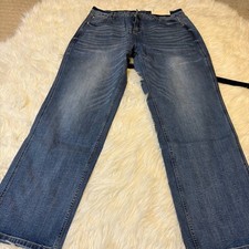 Flamingals stretchy straight leg jeans size women  s 2XL FG11-12