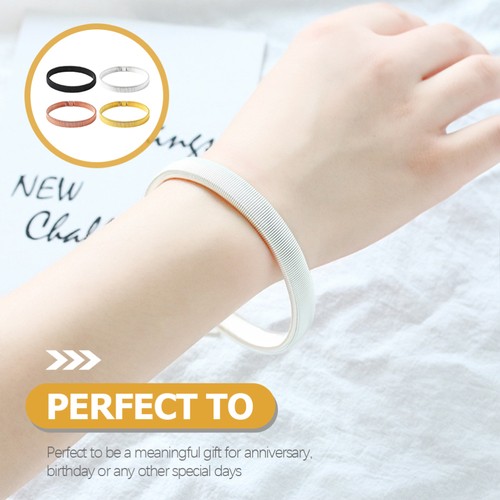4 Pcs Metal Spring Bracelet Man Stretchy Armband Garter Cuff Bangle - Picture 6 of 12