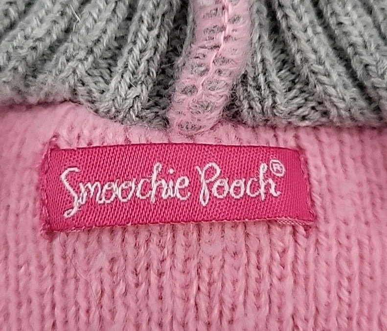 Suéter Smoochie Pooch Rosa Gris Brezo Rayas Perrito XS Foto 3 de 3