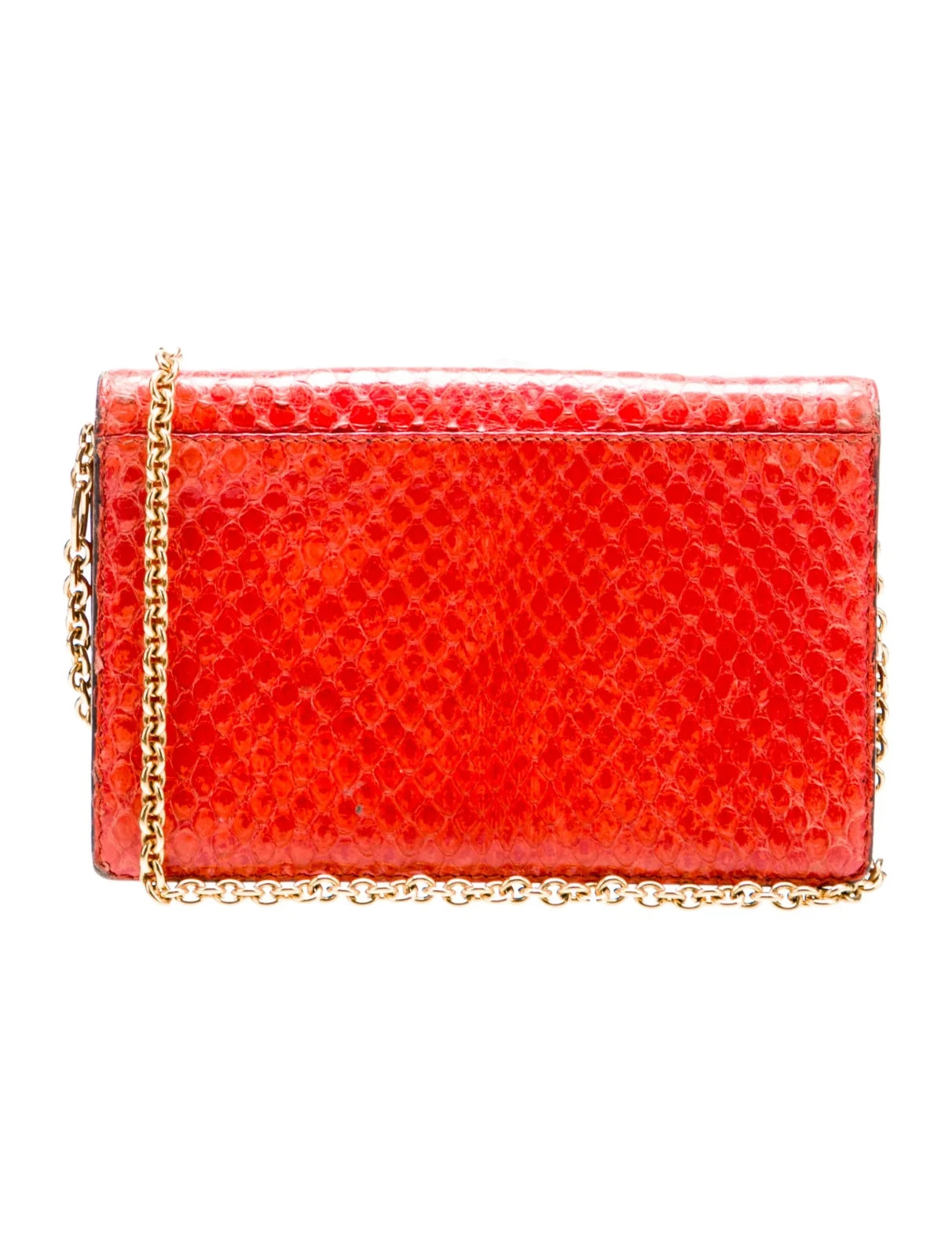 Tom Ford Python Snake Red Leather Gold Chain Cros… - image 2