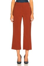 VERONICA BEARD Cormac Wool High Rise Kick Flare Pant Trouser Rust Saks 2 395