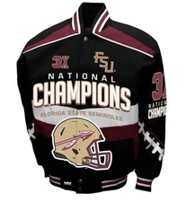 Florida State Seminoles Franchise Club Commemorative Twill Jacket - Black