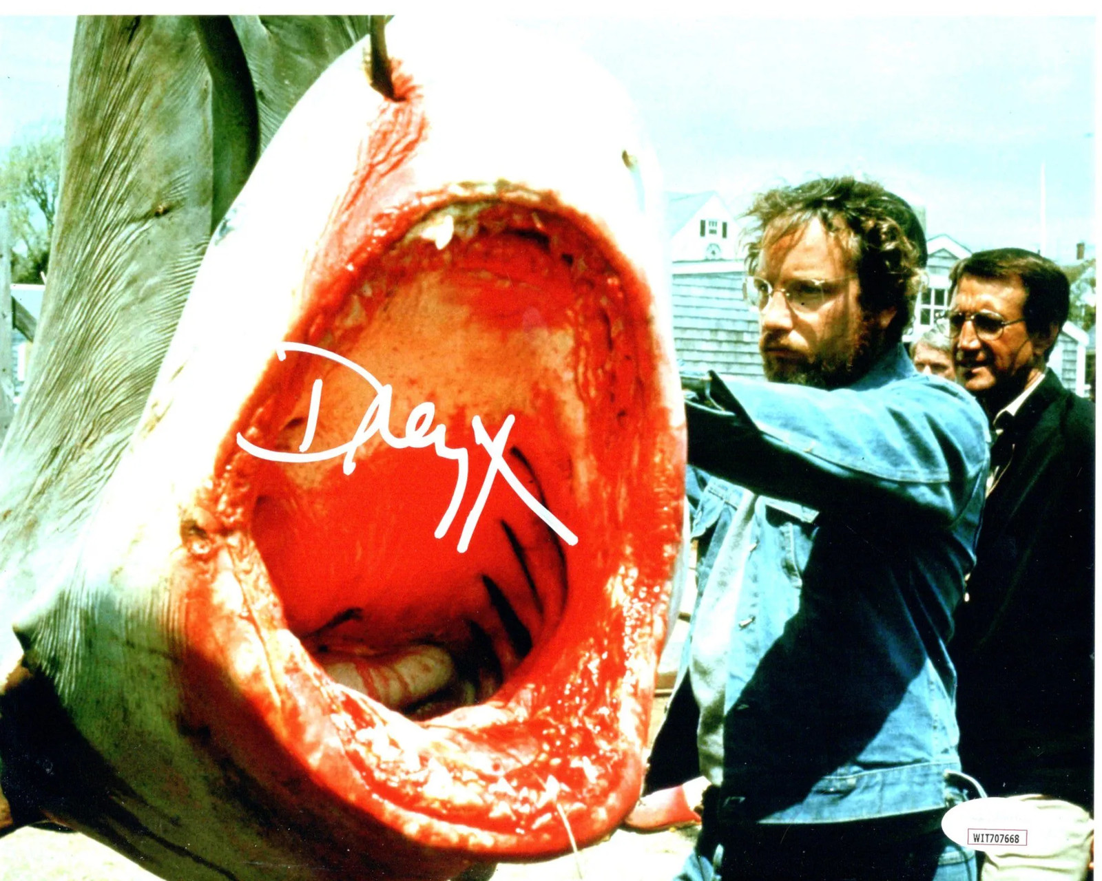 Richard Dreyfuss signed 8x10 Metallic Photo Matt Hooper Jaws JSA Authentication