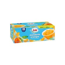Dole Mandarin Oranges Fruit Bowls 16 Pack 100 Fruit Juice Snacks Gluten Free