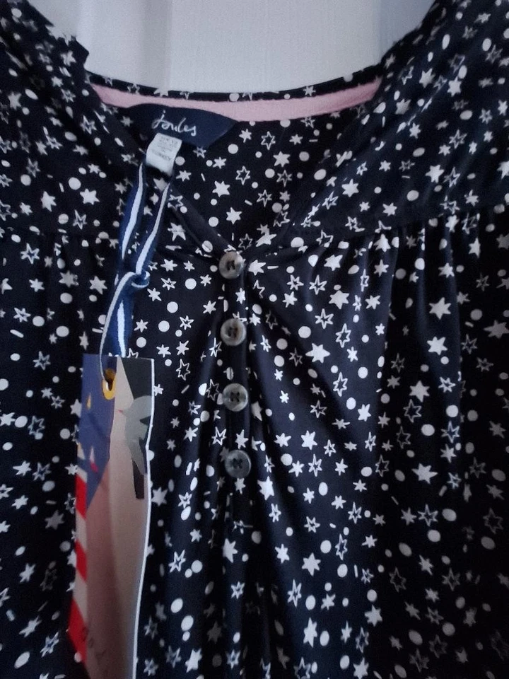 Joules Loretta Navy Stars Top - UK Size 12 - BNWT - Image 3 of 4