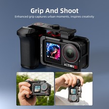 For DJI Action 3 4 5 Pro Camera Metal Handheld Case Cover Hand Grip Accessories