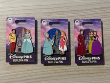 Disney Parks Build-A-Pin Trading Pins Ugly Sisters Godmother Cinderella Lot Of 3