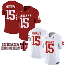 NWT MEN'S Fernando #15 Mendoza Hoosiers 2025 Stitched Jersey Crimson/White