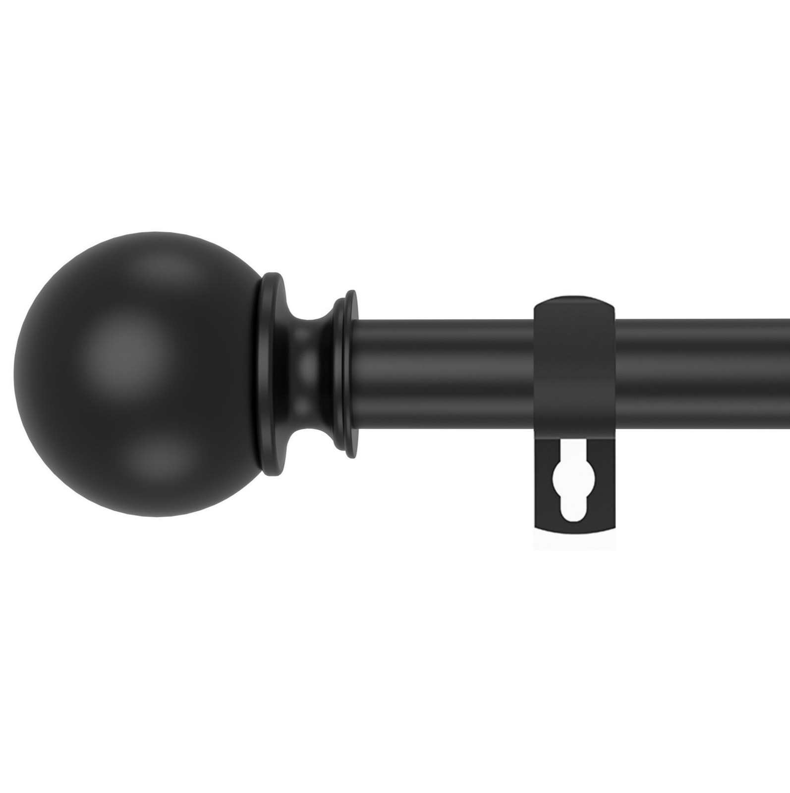 Tringle à rideaux en acier inoxydable poli avec supports muraux premium
